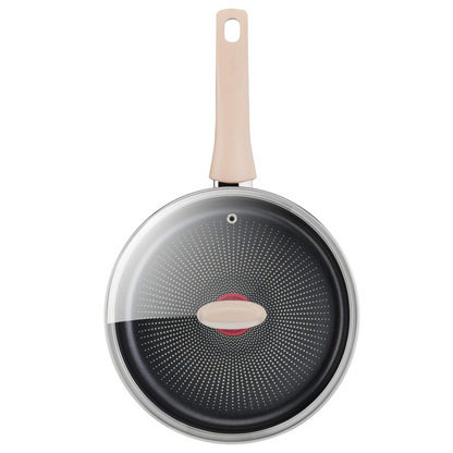 Tefal TEFALECO Schmorpfanne, 24 cm, mit Deckel, Antihaftbeschichtung, geeignet für Induktion,