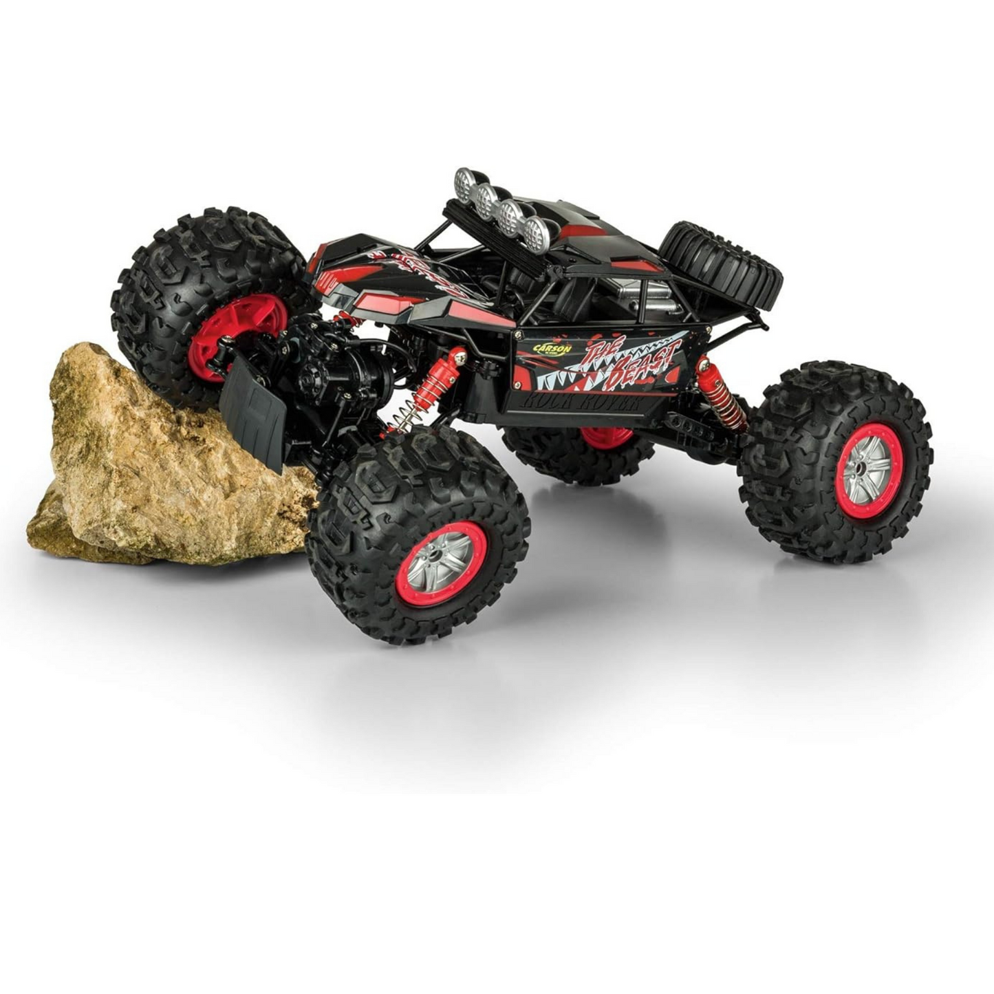 Carson – The Beast 1:12 – RC-Auto als Amphibienfahrzeug, 100% RTR, für Land und Wasser, robust und wasserfest, mit 2.4G Fernsteuerung,