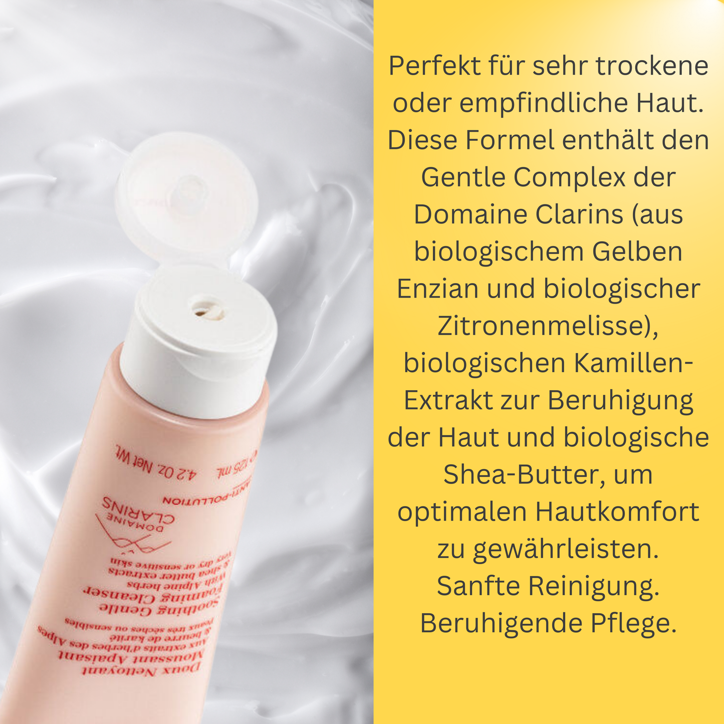 Clarins - Sanfte Pflege für empfindliche Haut - beruhigender Reinigungsschaum, 125 ml